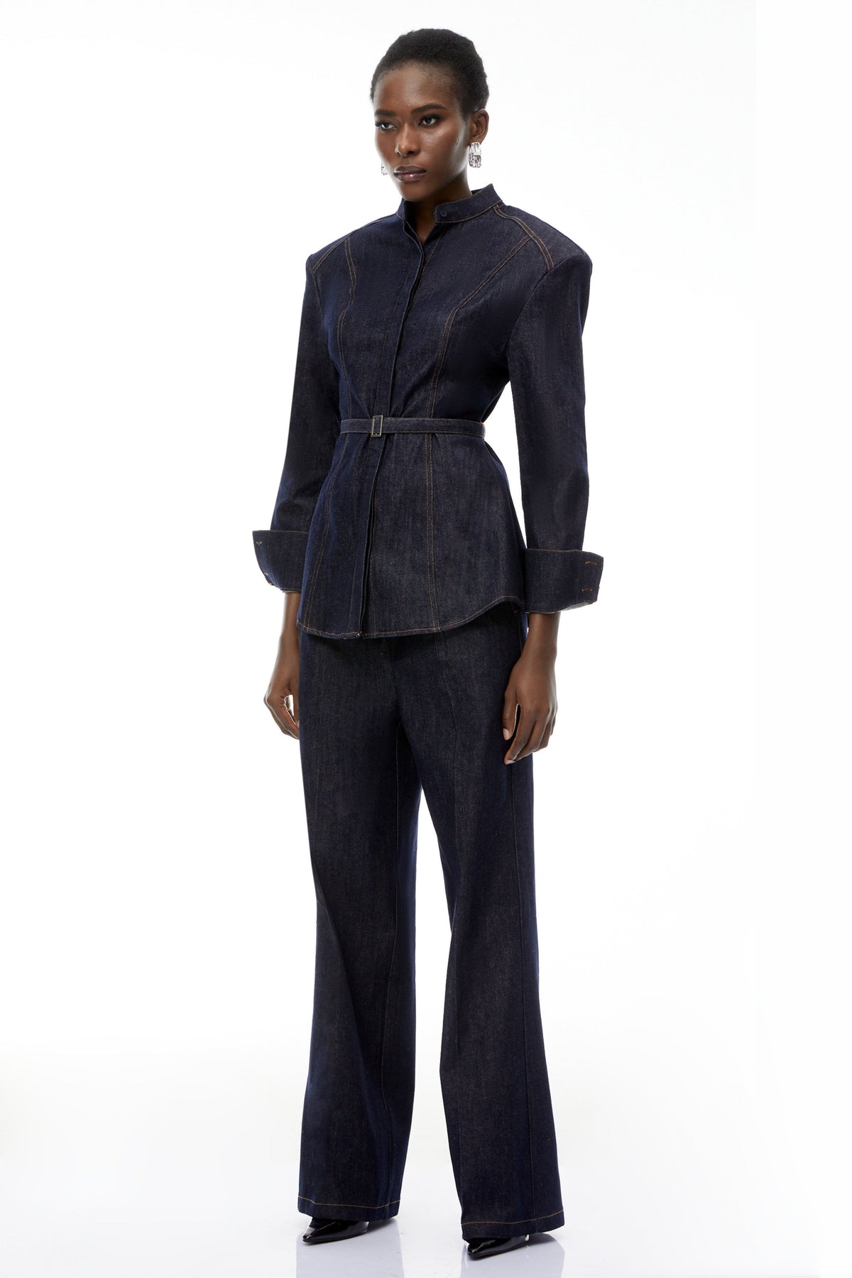Thaddeus Kemerli Blazer Ve Pantolon Takımı Mavi