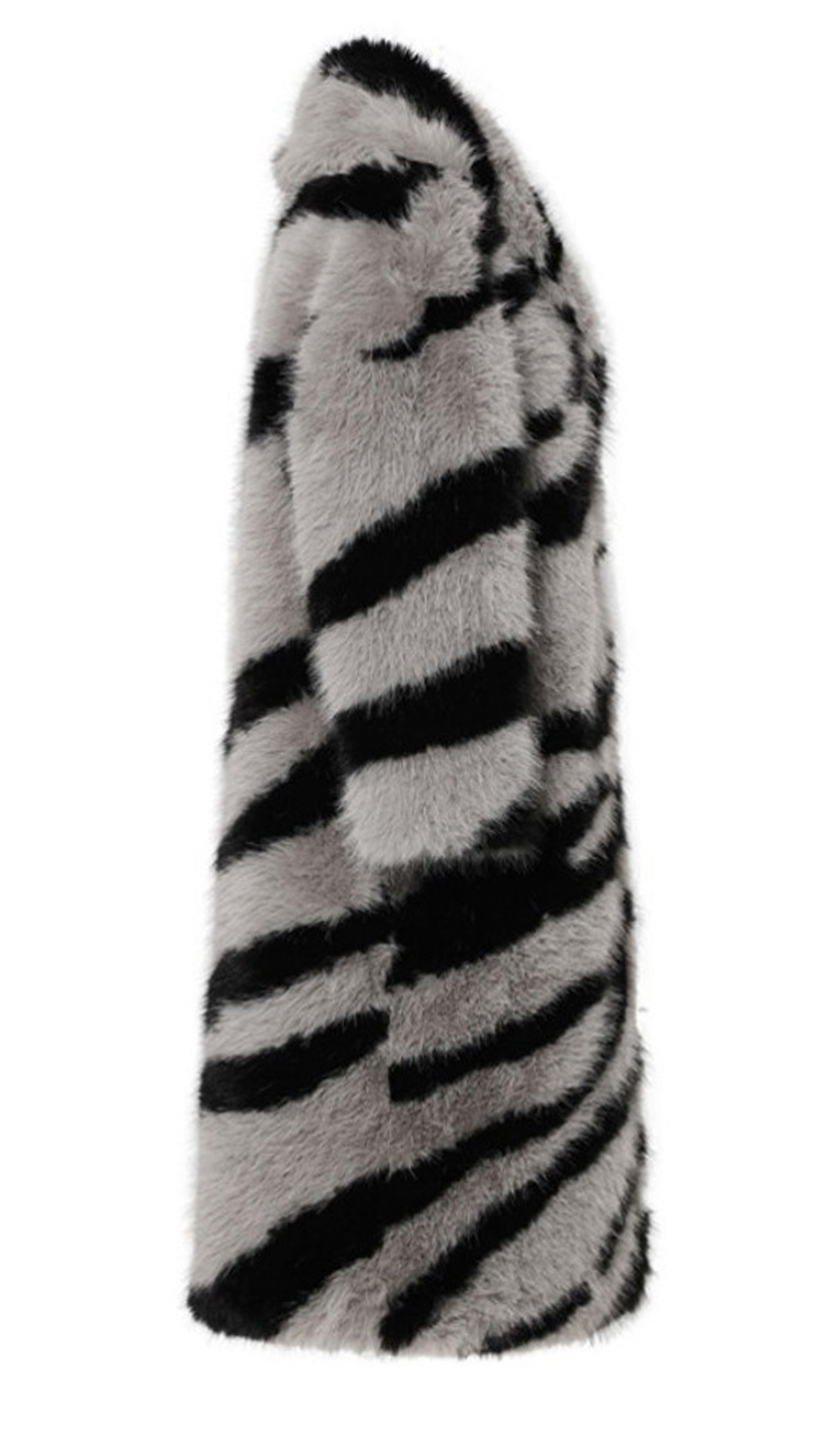 İmitasyon Kürk Zebra Desenli Palto