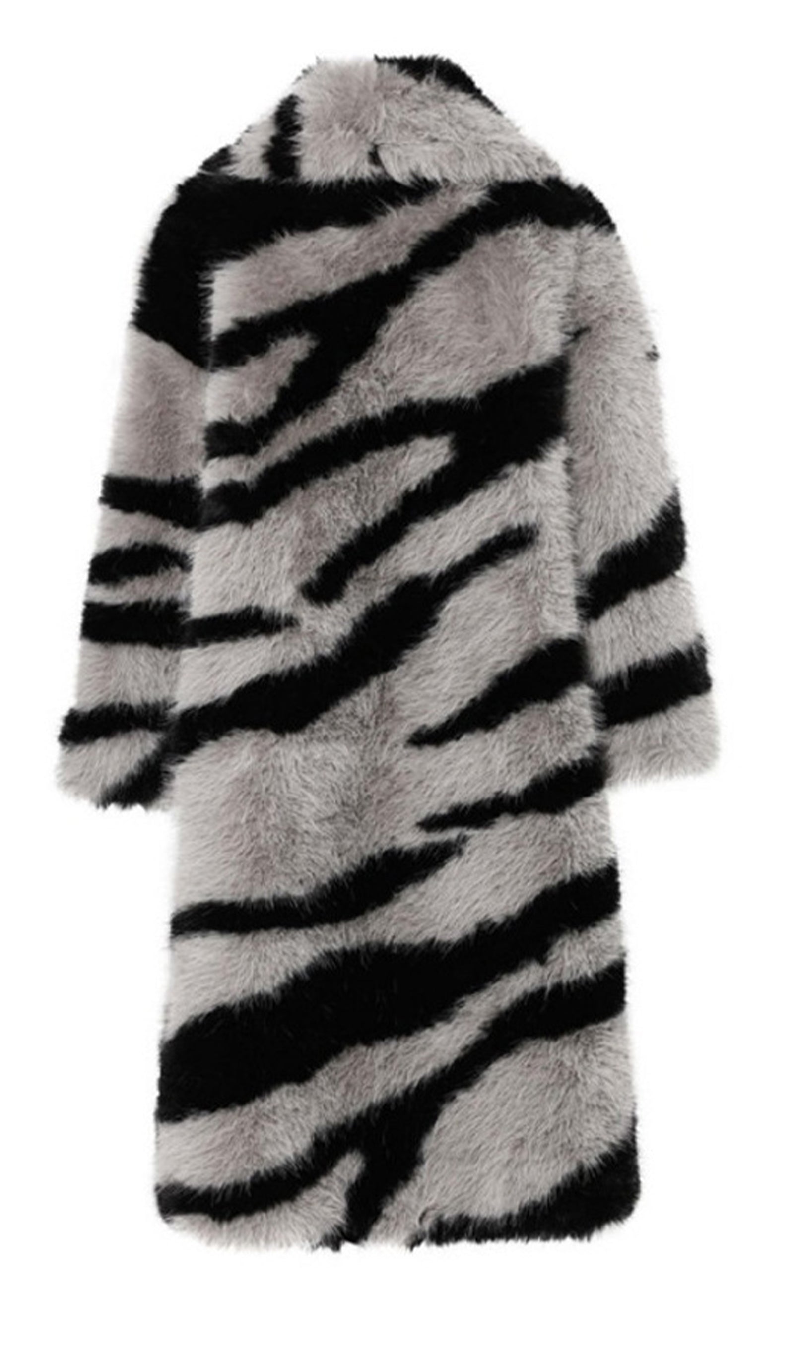 İmitasyon Kürk Zebra Desenli Palto