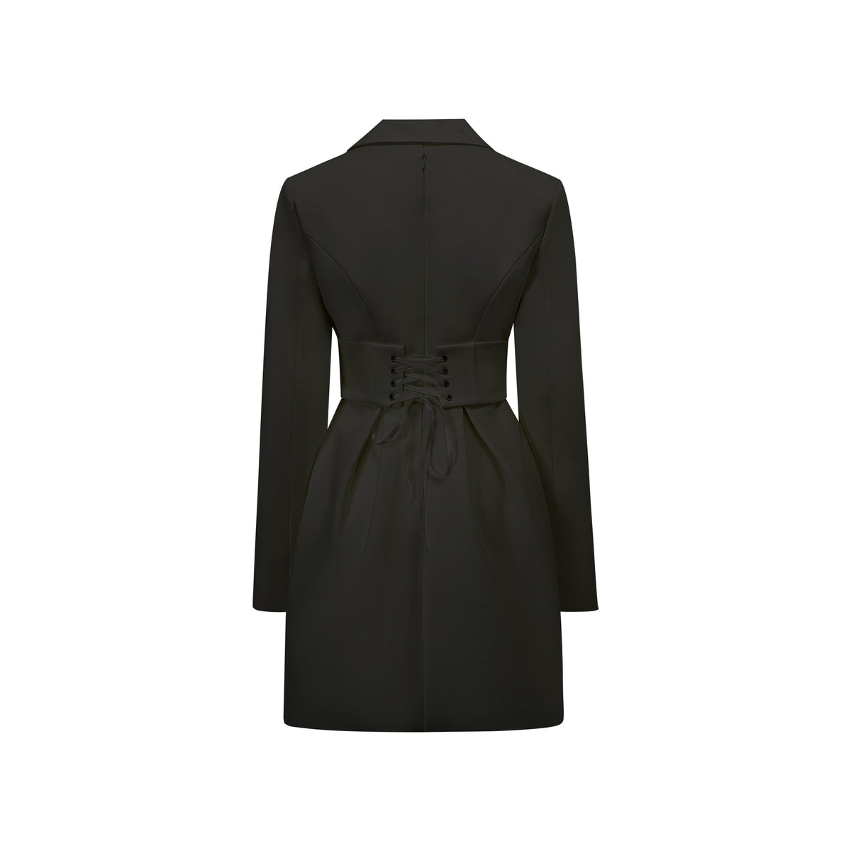 Inmaculada Korse Detaylı Blazer Mini Elbise Siyah