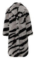 İmitasyon Kürk Zebra Desenli Palto