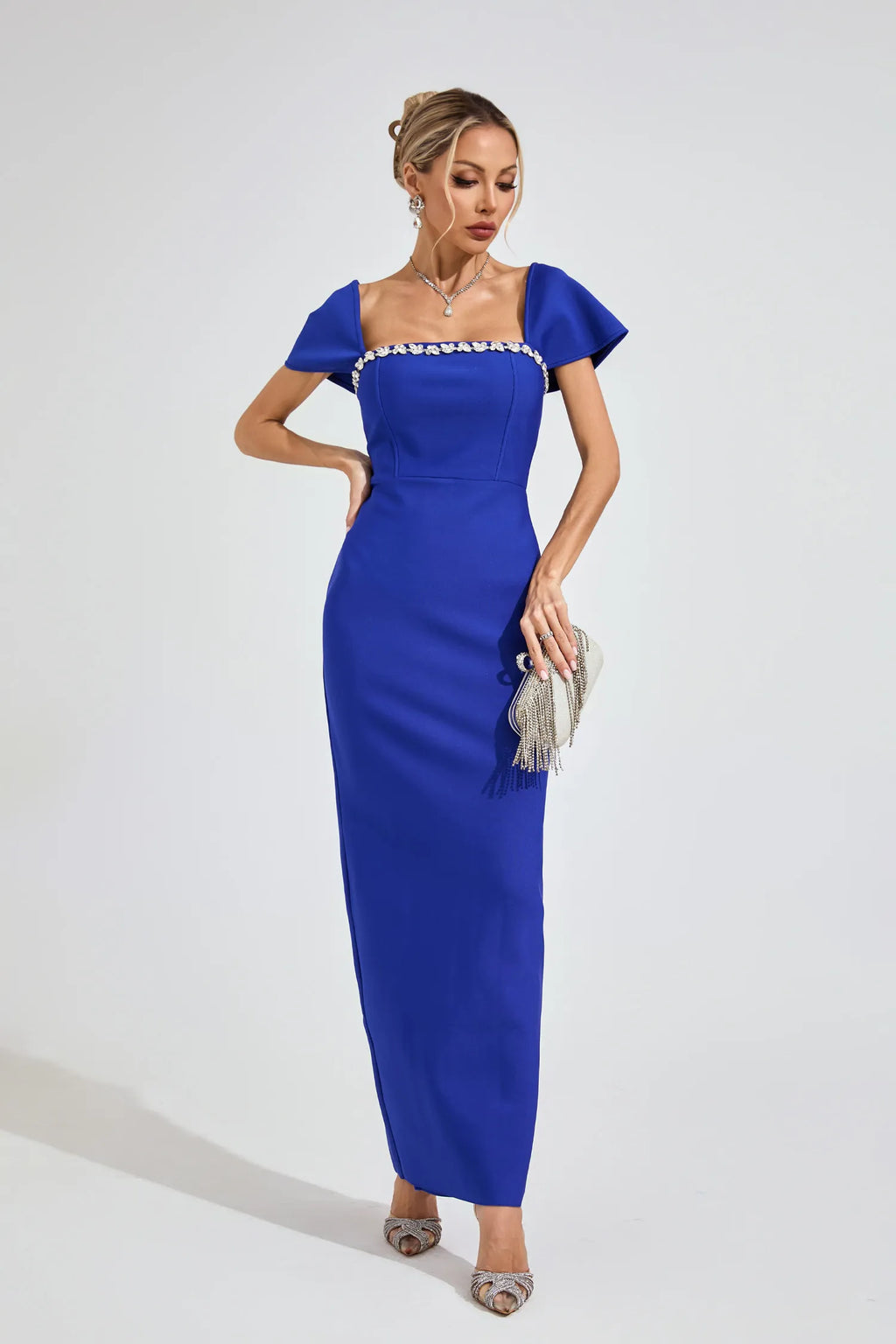 Lousia Mavi Elmas Maxi Elbise