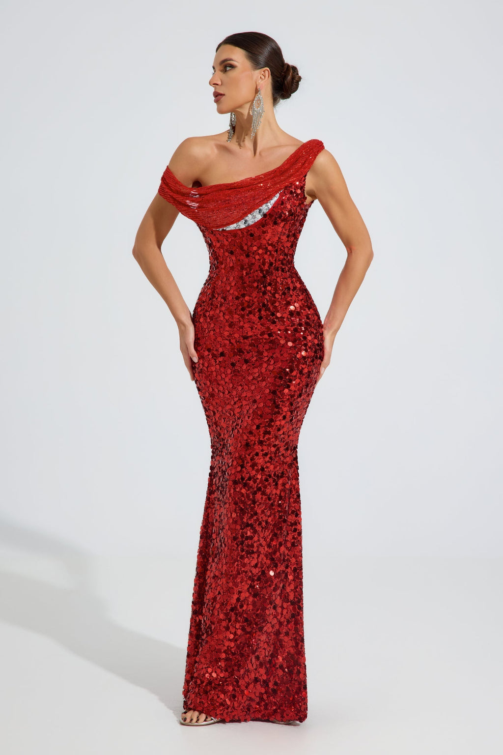 Maeve Scarlet Pullu Glam Maxi Elbise