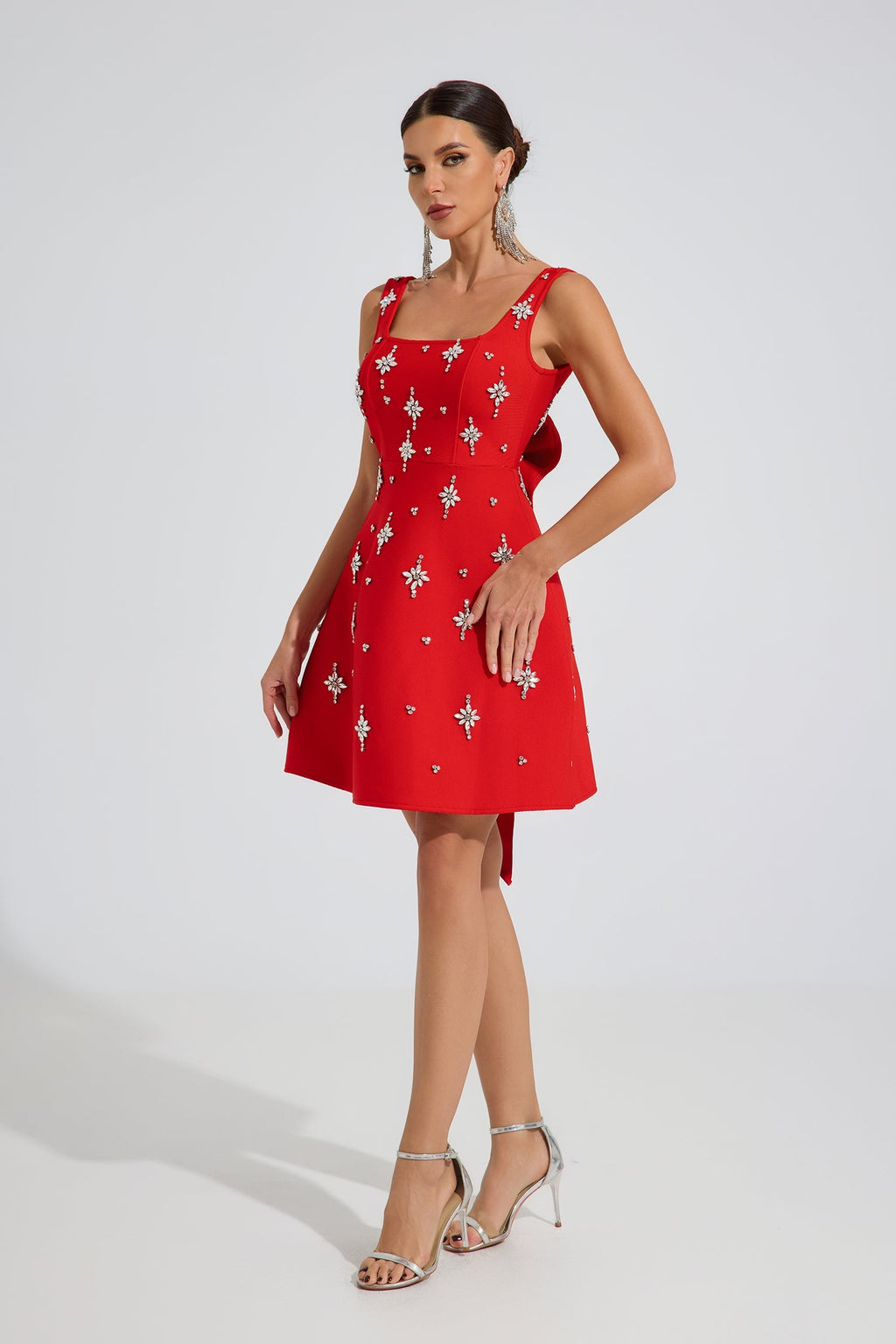 Cameron Ruby Star Süslemeli Mini Elbise