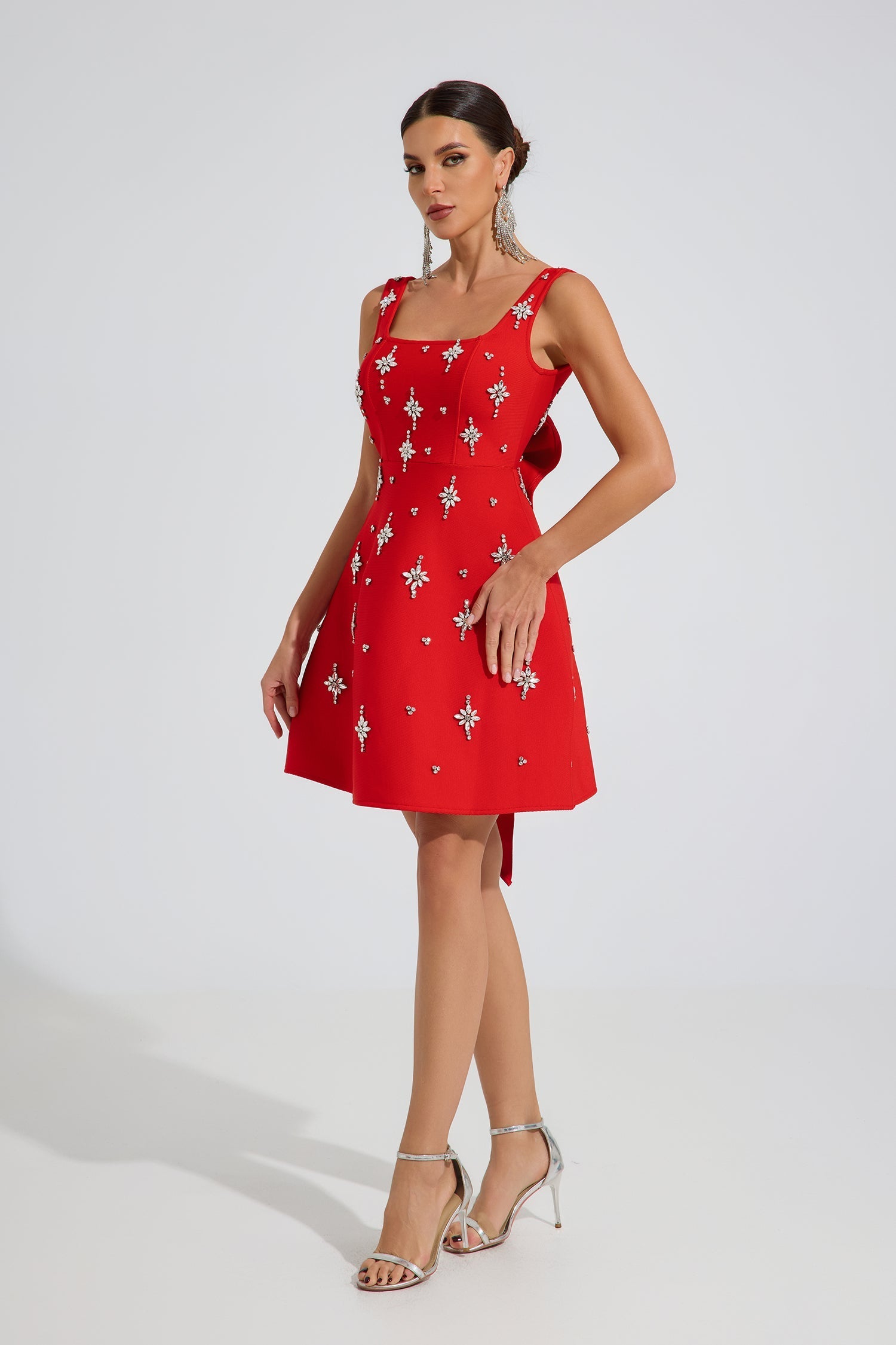 Cameron Ruby Star Süslemeli Mini Elbise