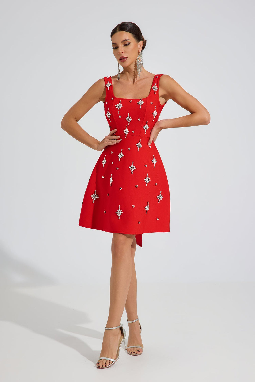 Cameron Ruby Star Süslemeli Mini Elbise