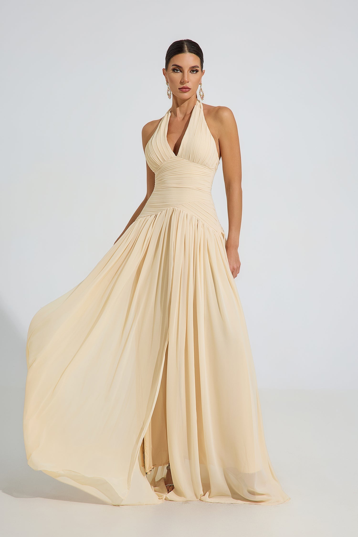 Anastasia Bej Grace Halter Maxi Elbise