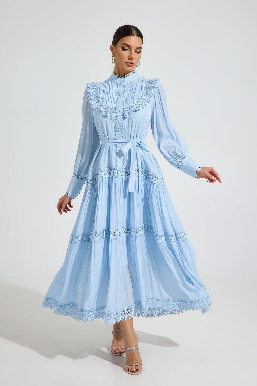 Hadwyn Sky Ruffle Maxi Elbise
