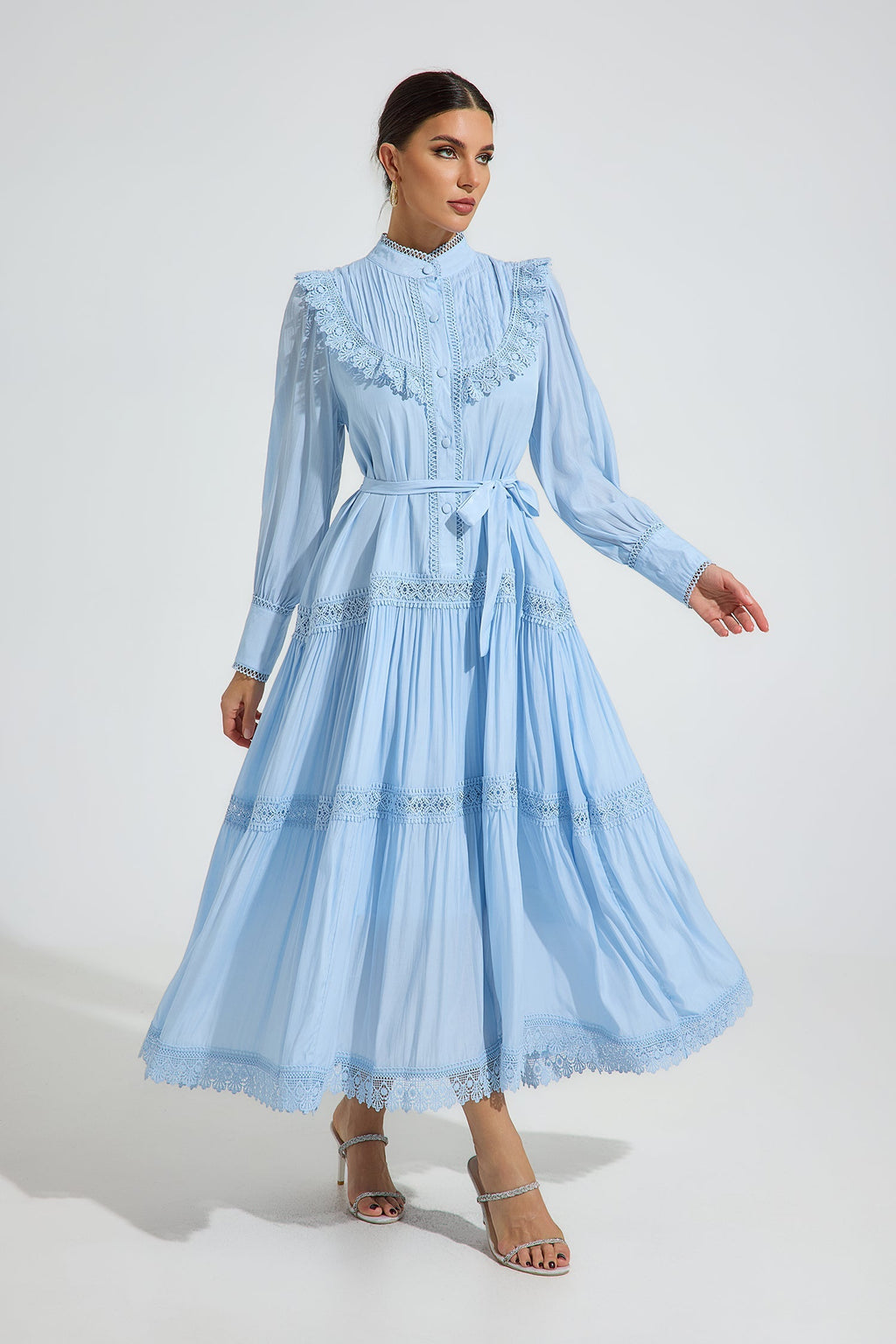 Hadwyn Sky Ruffle Maxi Elbise