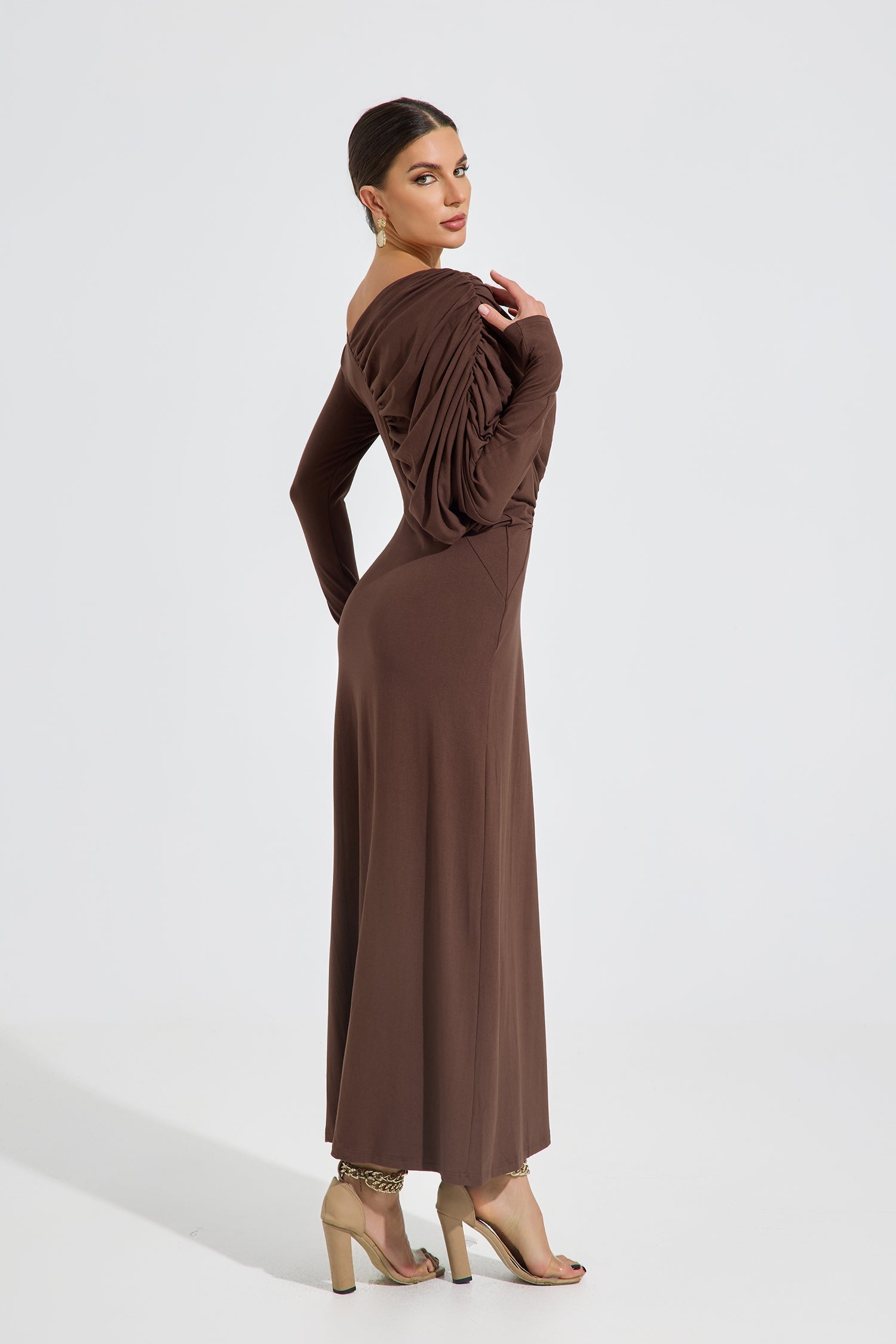 Amelith Drape Elegance Maxi Elbise