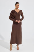 Amelith Drape Elegance Maxi Elbise