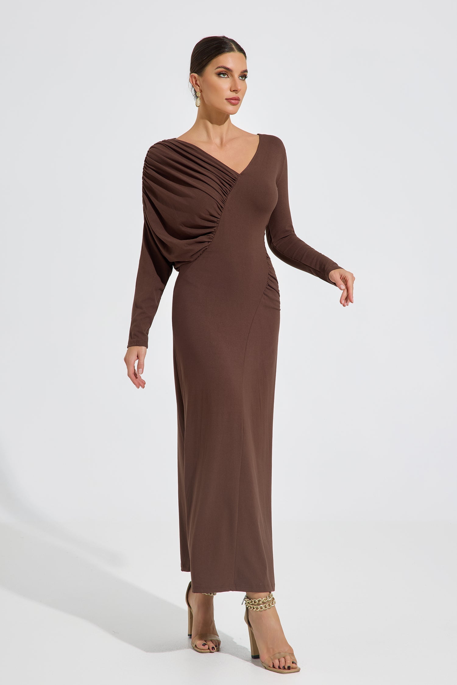 Amelith Drape Elegance Maxi Elbise