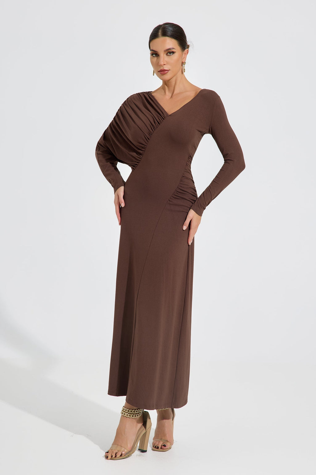 Amelith Drape Elegance Maxi Elbise