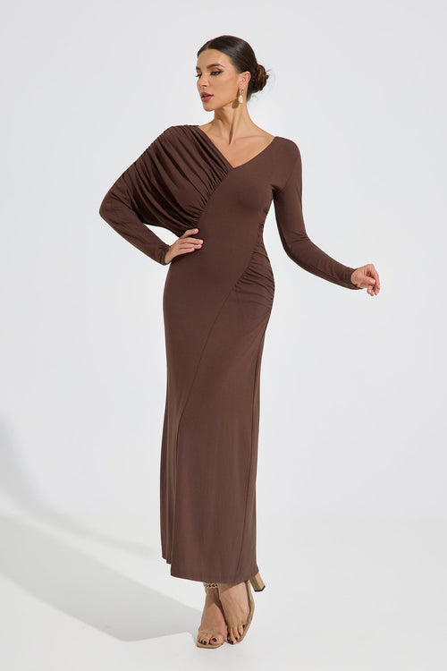 Amelith Drape Elegance Maxi Elbise