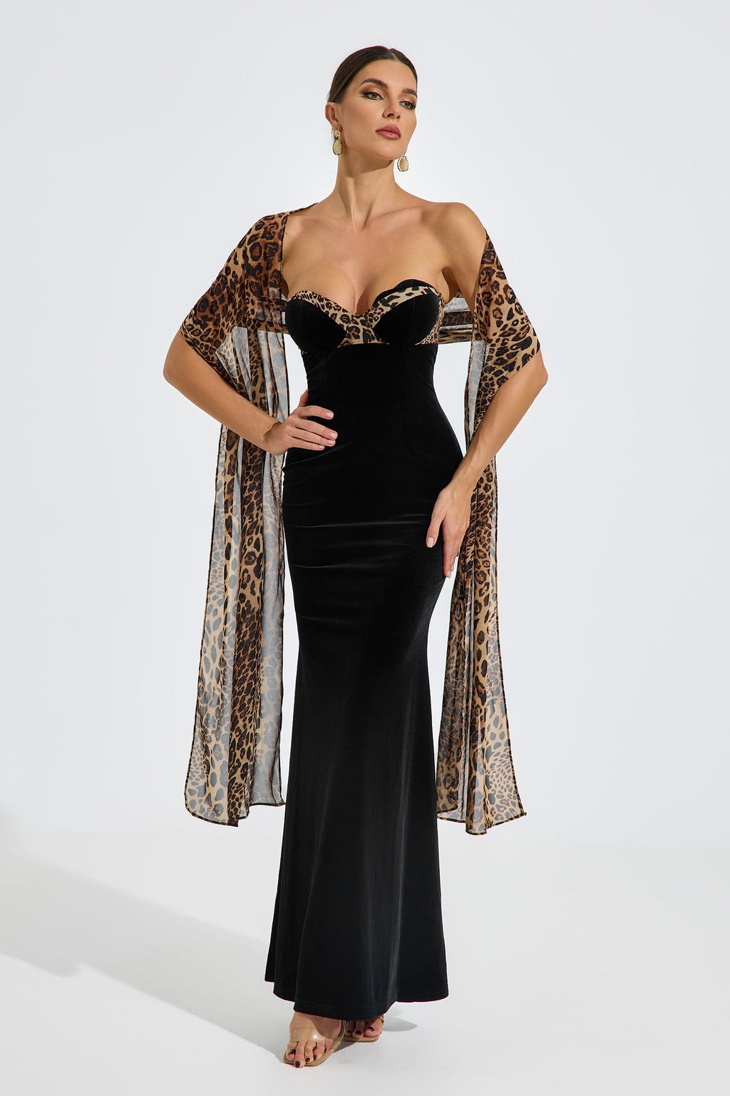 Virginia Velvet Wild Elegance Maxi Elbise