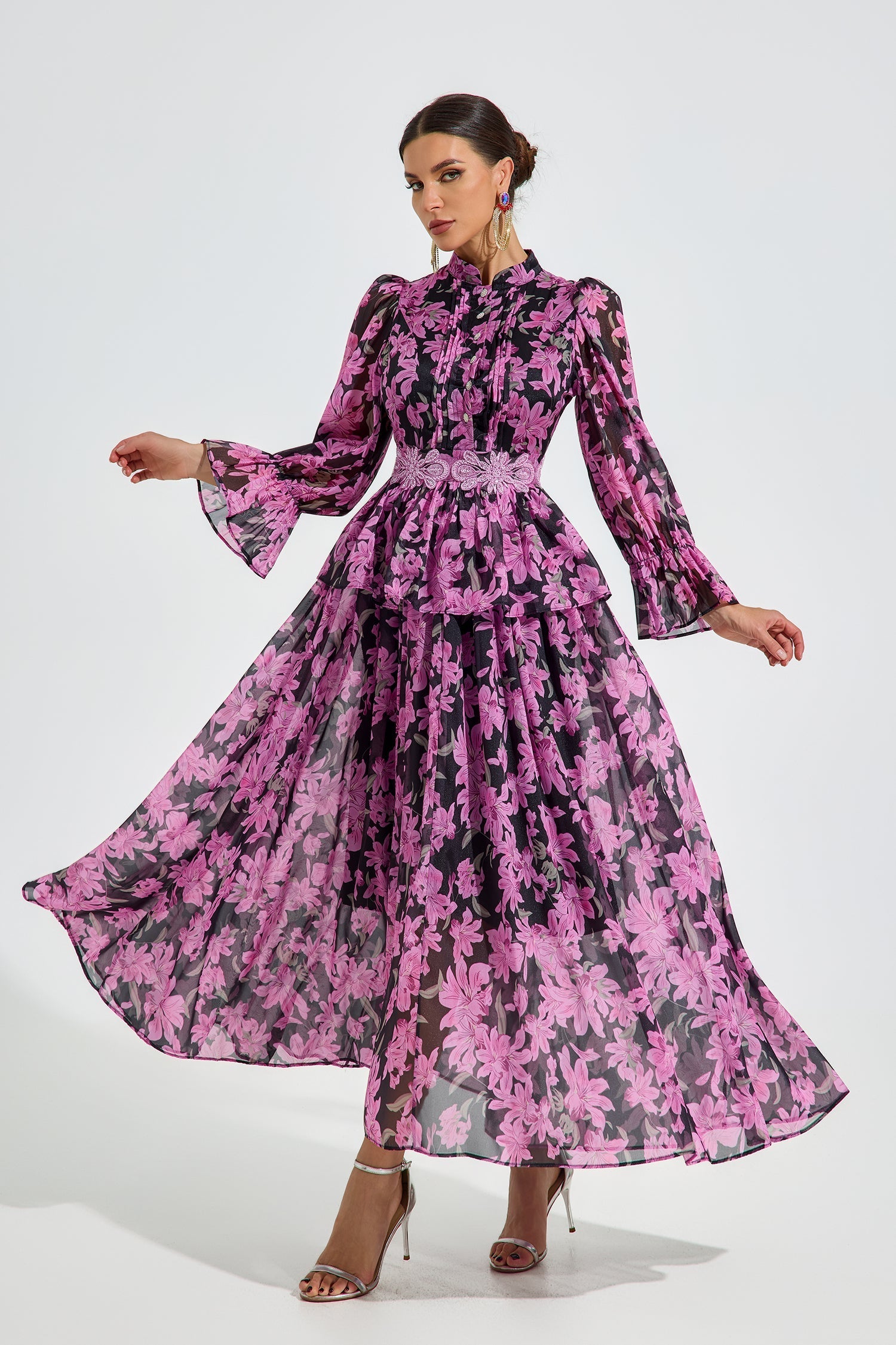 Corbett Midnight Bloom Maxi Elbise