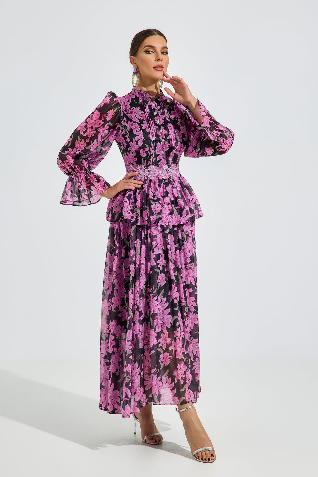 Corbett Midnight Bloom Maxi Elbise