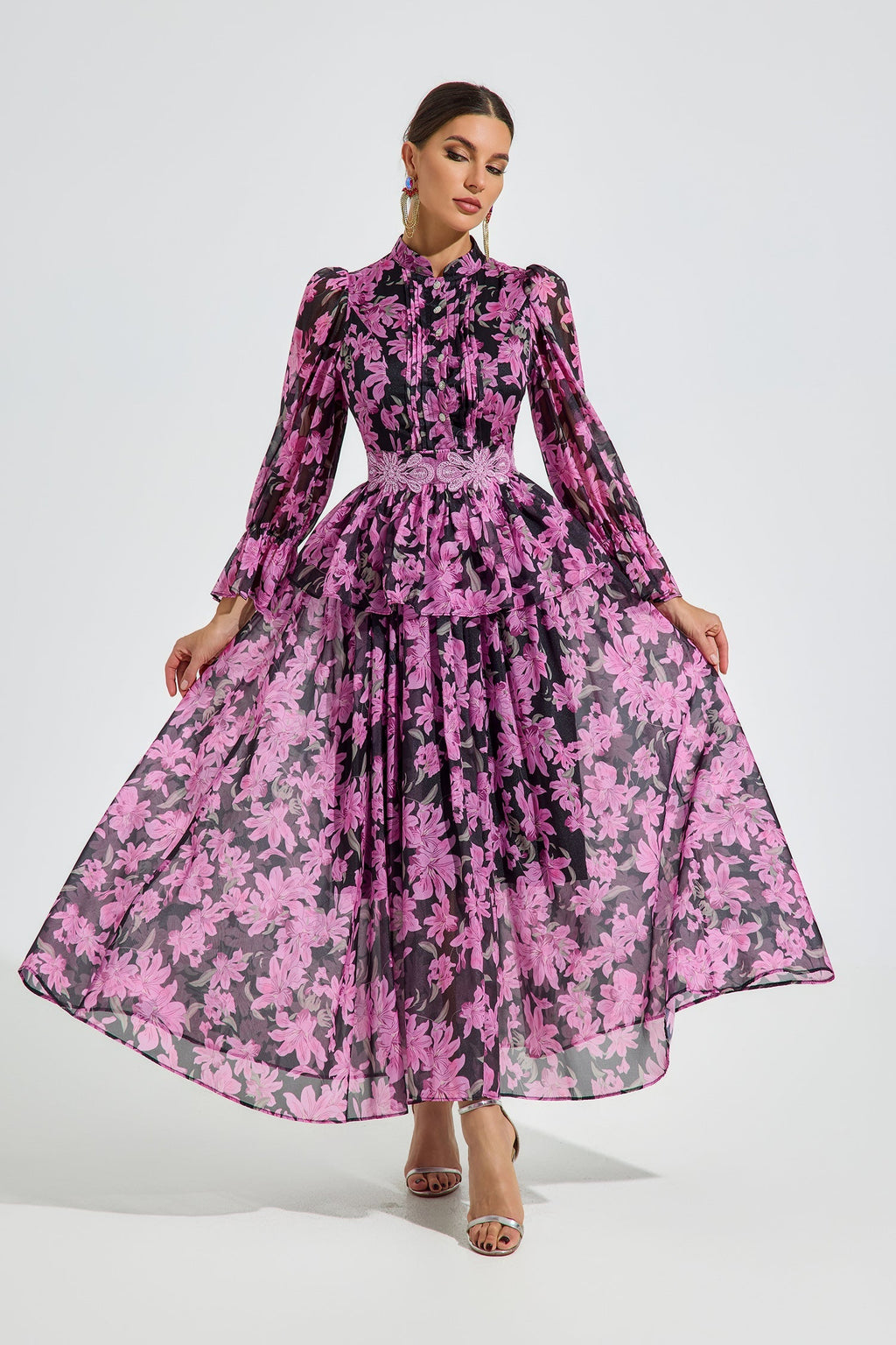 Corbett Midnight Bloom Maxi Elbise