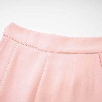 Claretta Renk Bloklu Ceket Pantolon Takımı Pembe
