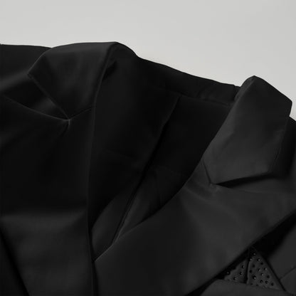 Inmaculada Korse Detaylı Blazer Mini Elbise Siyah
