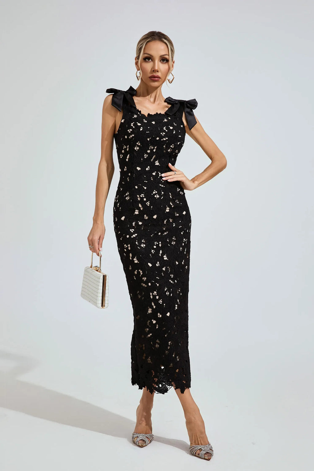 Rafaela Ture Siyah Korse Maxi Elbise