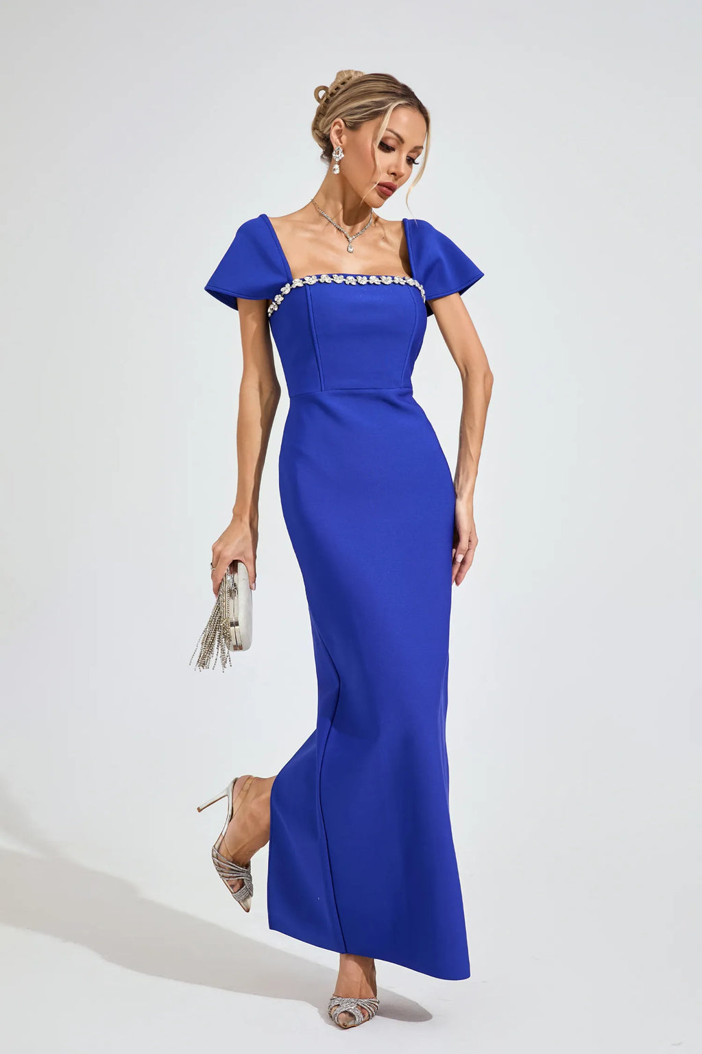 Lousia Mavi Elmas Maxi Elbise