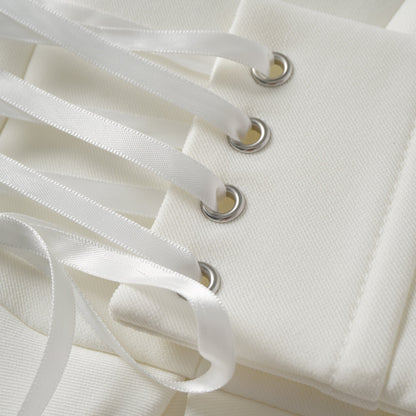 Inmaculada Korse Detaylı Blazer Mini Elbise Beyaz