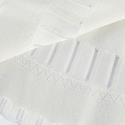 Noémie Pencere ve Pile Detaylı Mini Elbise Beyaz