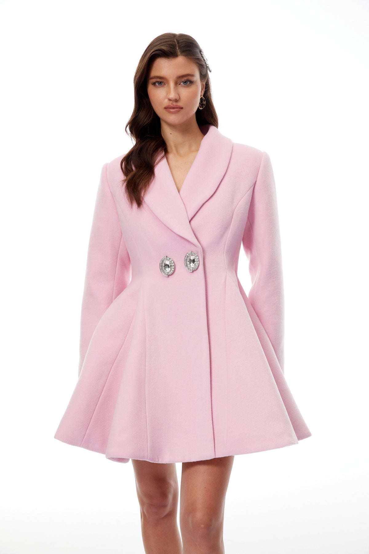 Adrián Kloş Blazer Mini Elbise Pembe
