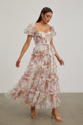 Jacinthe Rosette Puff - Kol Maxi Elbise