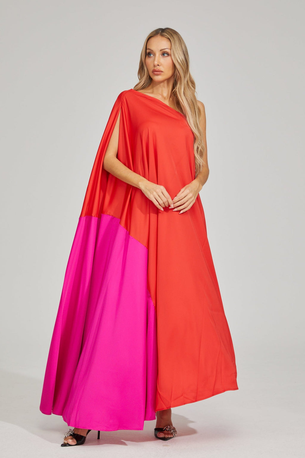 Nerina Fusion Asimetrik Maxi Elbise