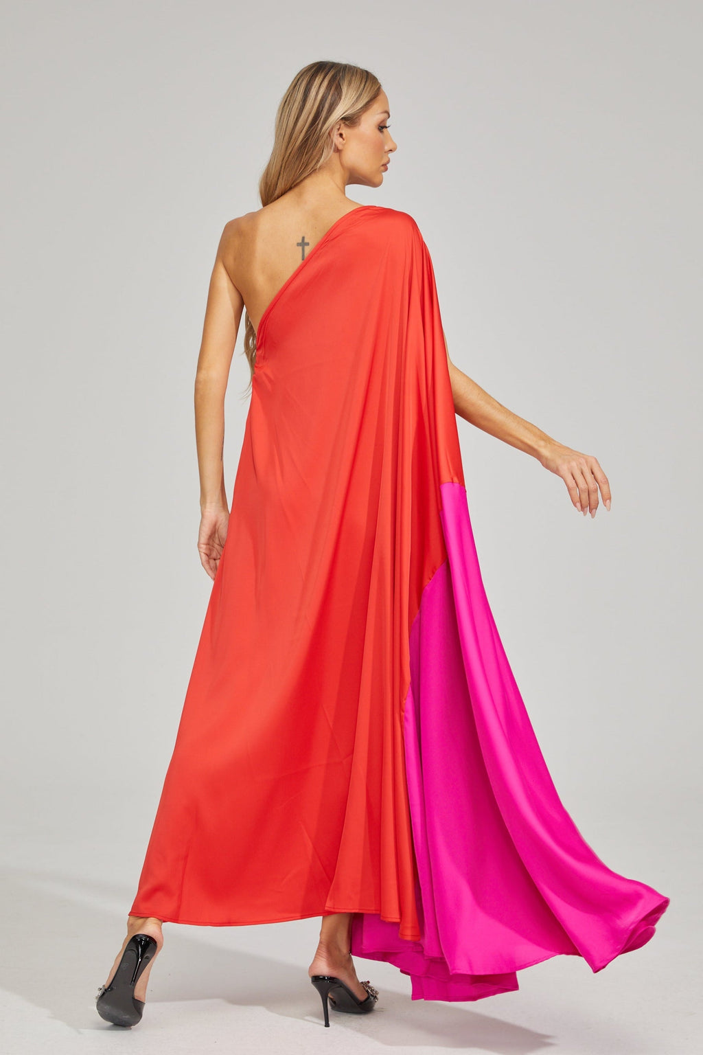 Nerina Fusion Asimetrik Maxi Elbise