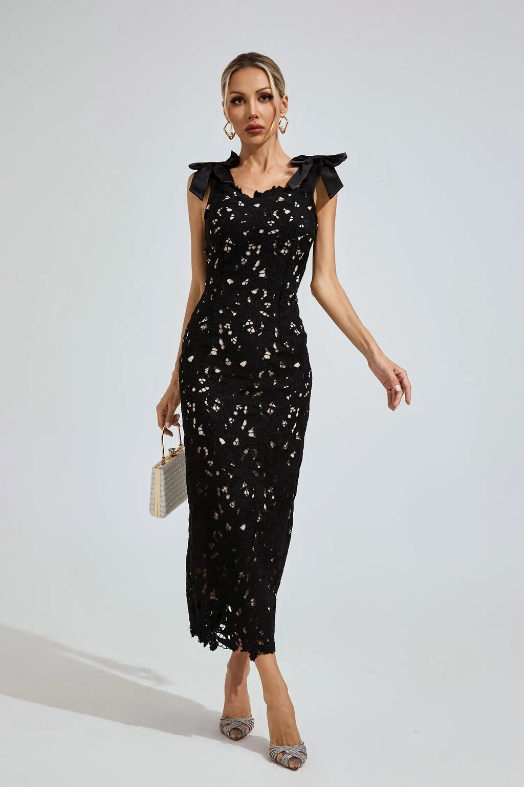 Rafaela Ture Siyah Korse Maxi Elbise