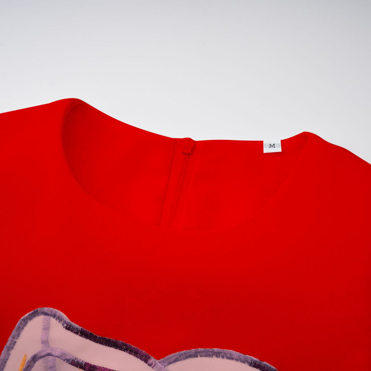Irène Çiçek İşlemeli Payetli Midi Elbise Kırmızı