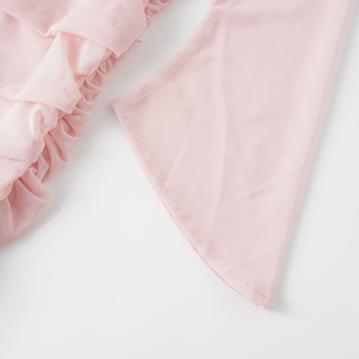 Garance Asimetrik Büzgülü Tül Maksi Elbise Pembe