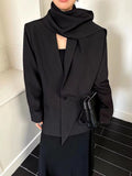Kadınlar İçin Katı Patchwork Blazer