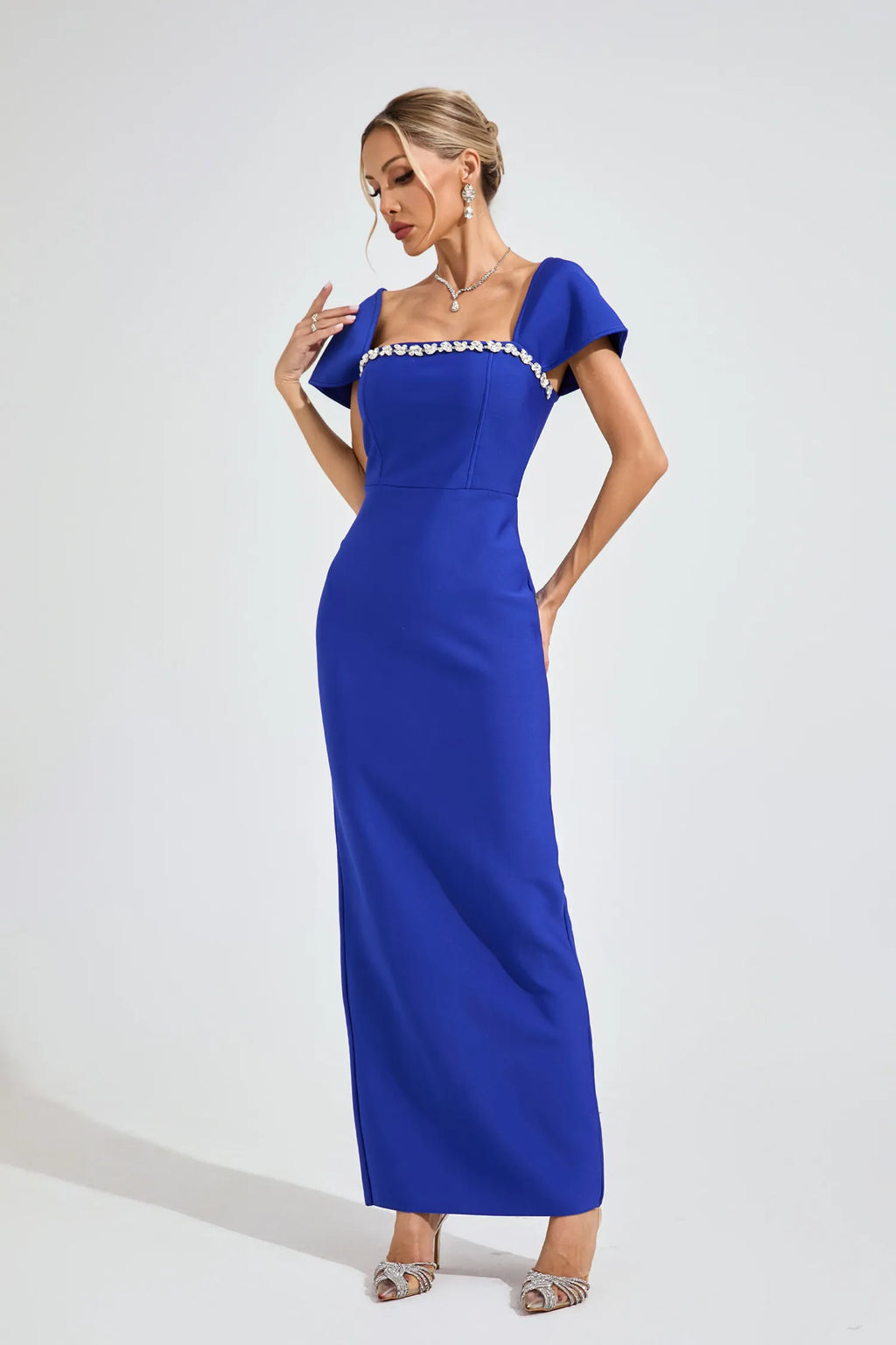 Lousia Mavi Elmas Maxi Elbise