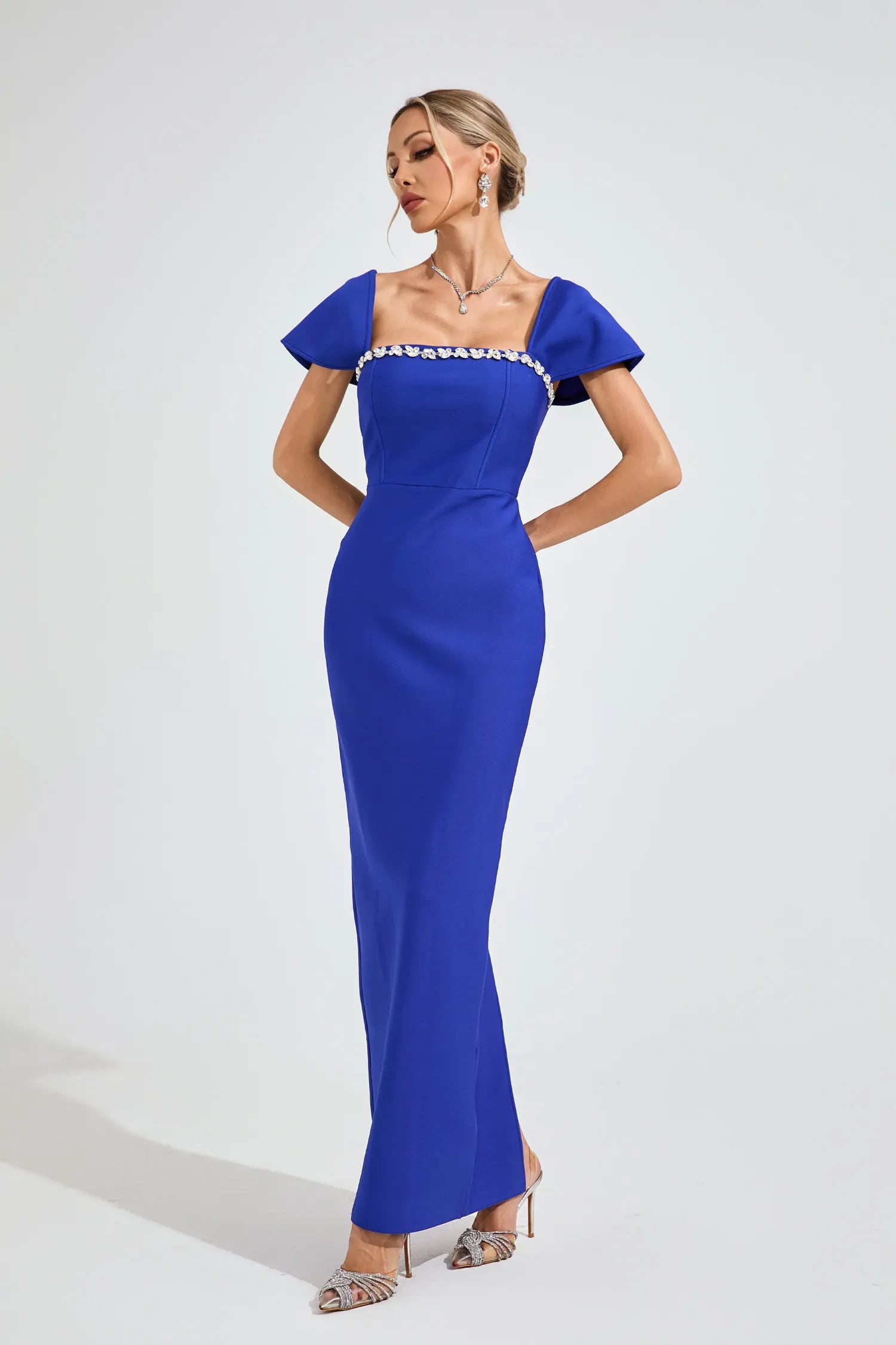 Lousia Mavi Elmas Maxi Elbise