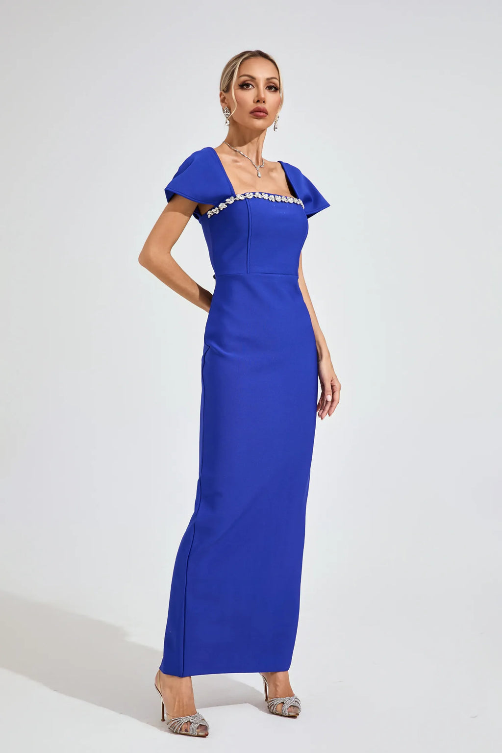 Lousia Mavi Elmas Maxi Elbise