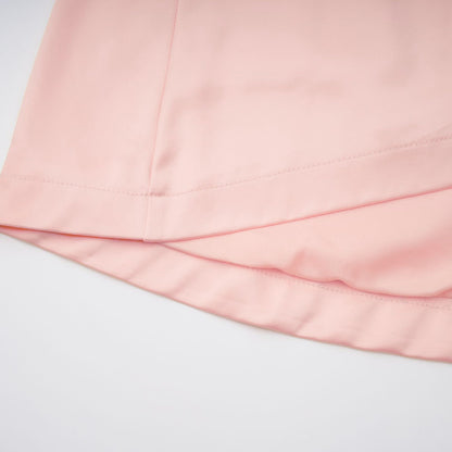 Avril Çiçek Nakışlı Saten Mini Elbise Pembe