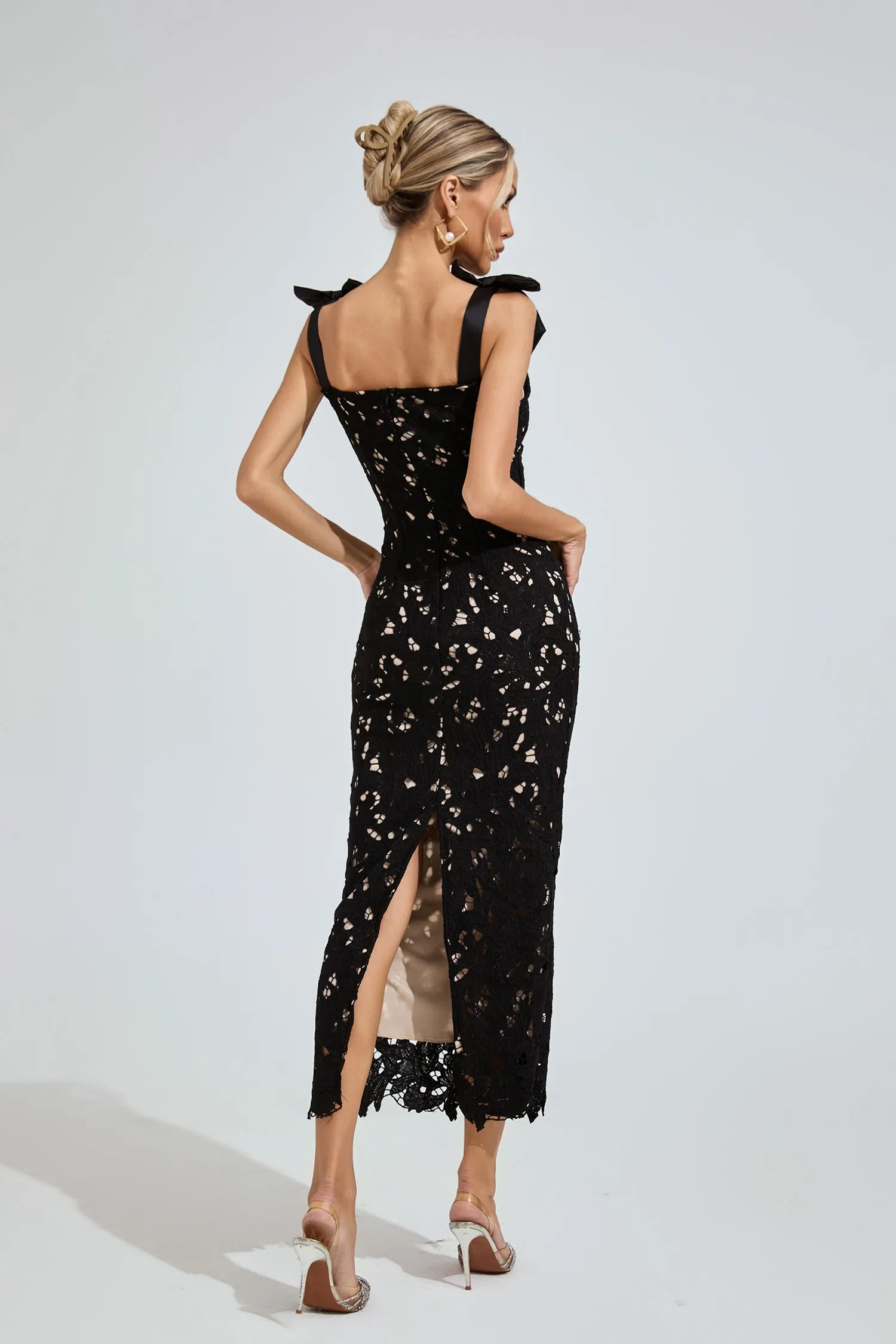 Rafaela Ture Siyah Korse Maxi Elbise