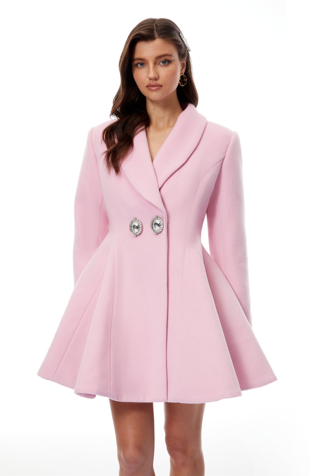 Adrián Kloş Blazer Mini Elbise Pembe