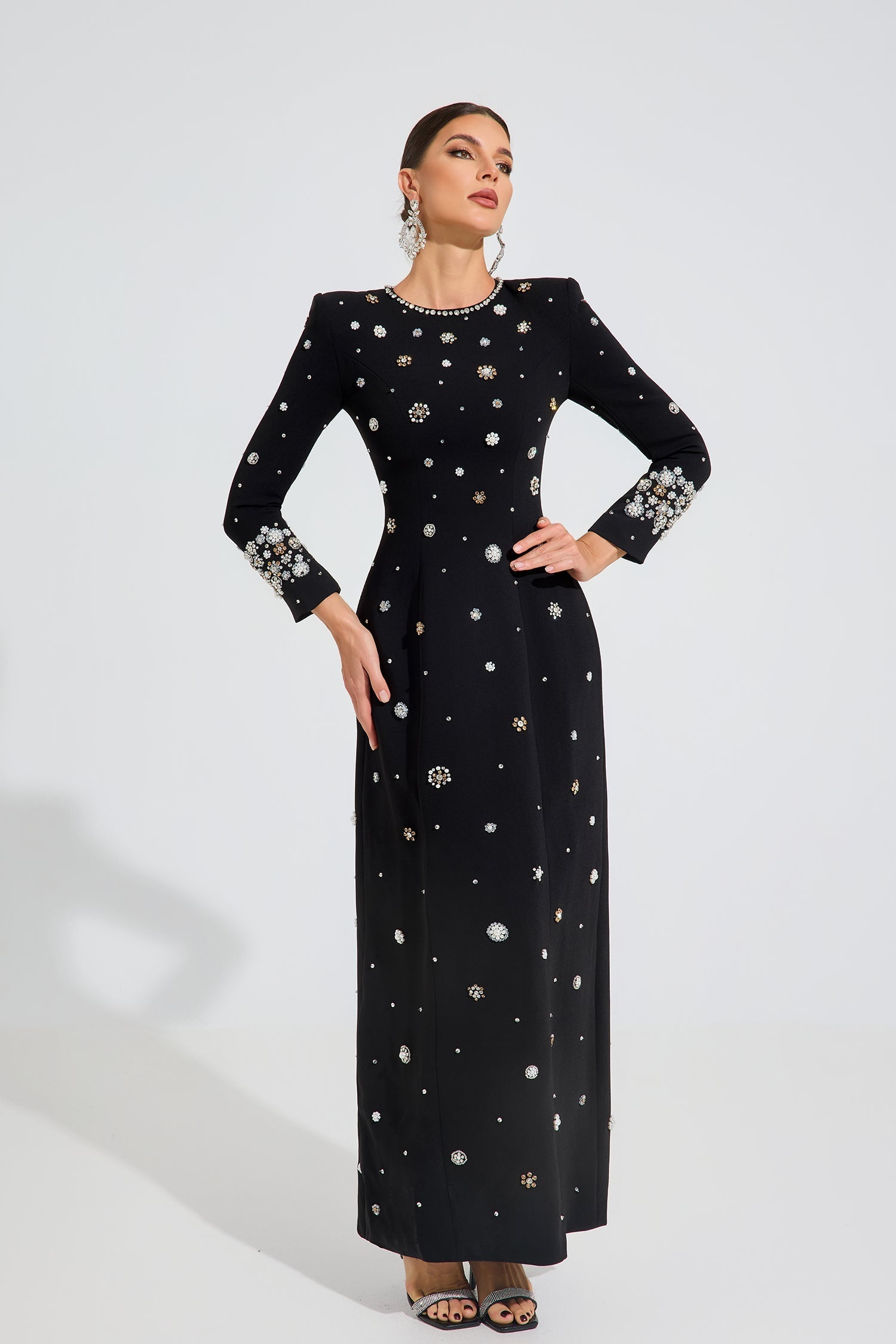 Ottoline Celestial Süslemeli Maxi Elbise