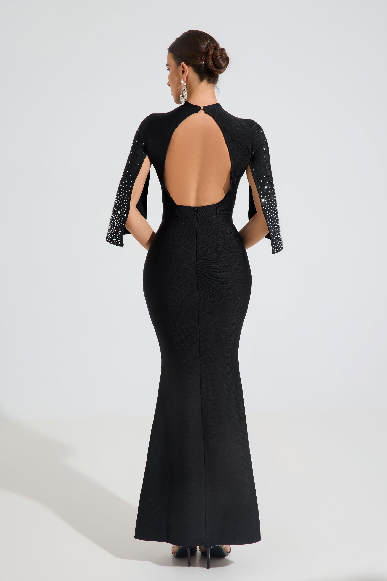 Reese Noir Kristal Zarafet Maxi Elbise