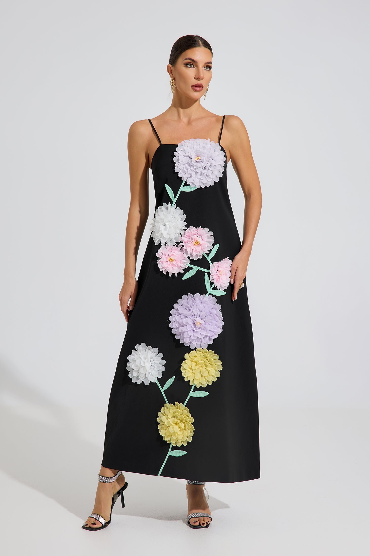 Ashby Bloom Cascade Maxi Elbise