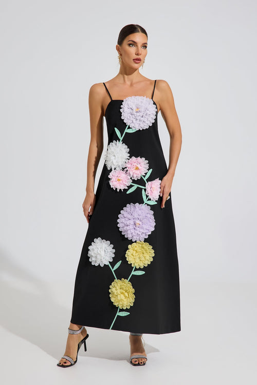 Ashby Bloom Cascade Maxi Elbise
