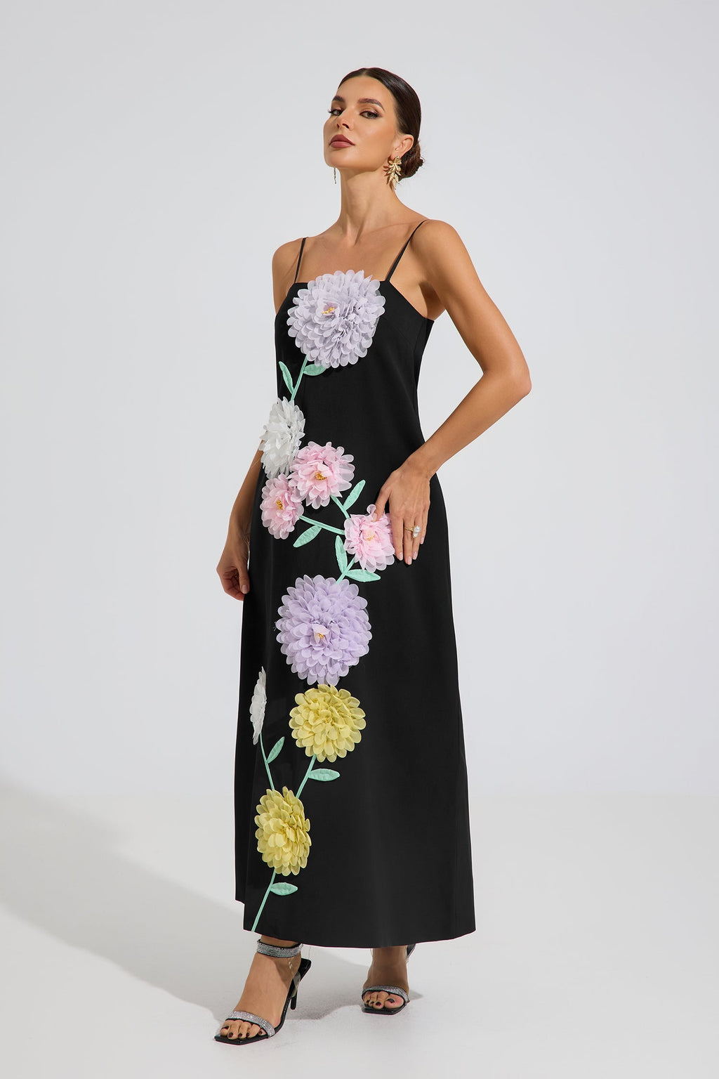 Ashby Bloom Cascade Maxi Elbise