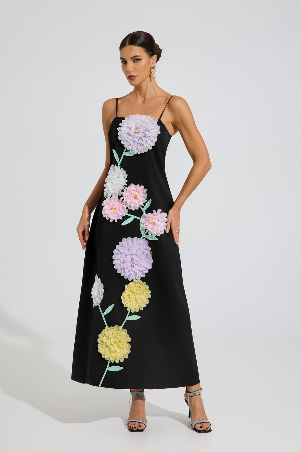 Ashby Bloom Cascade Maxi Elbise