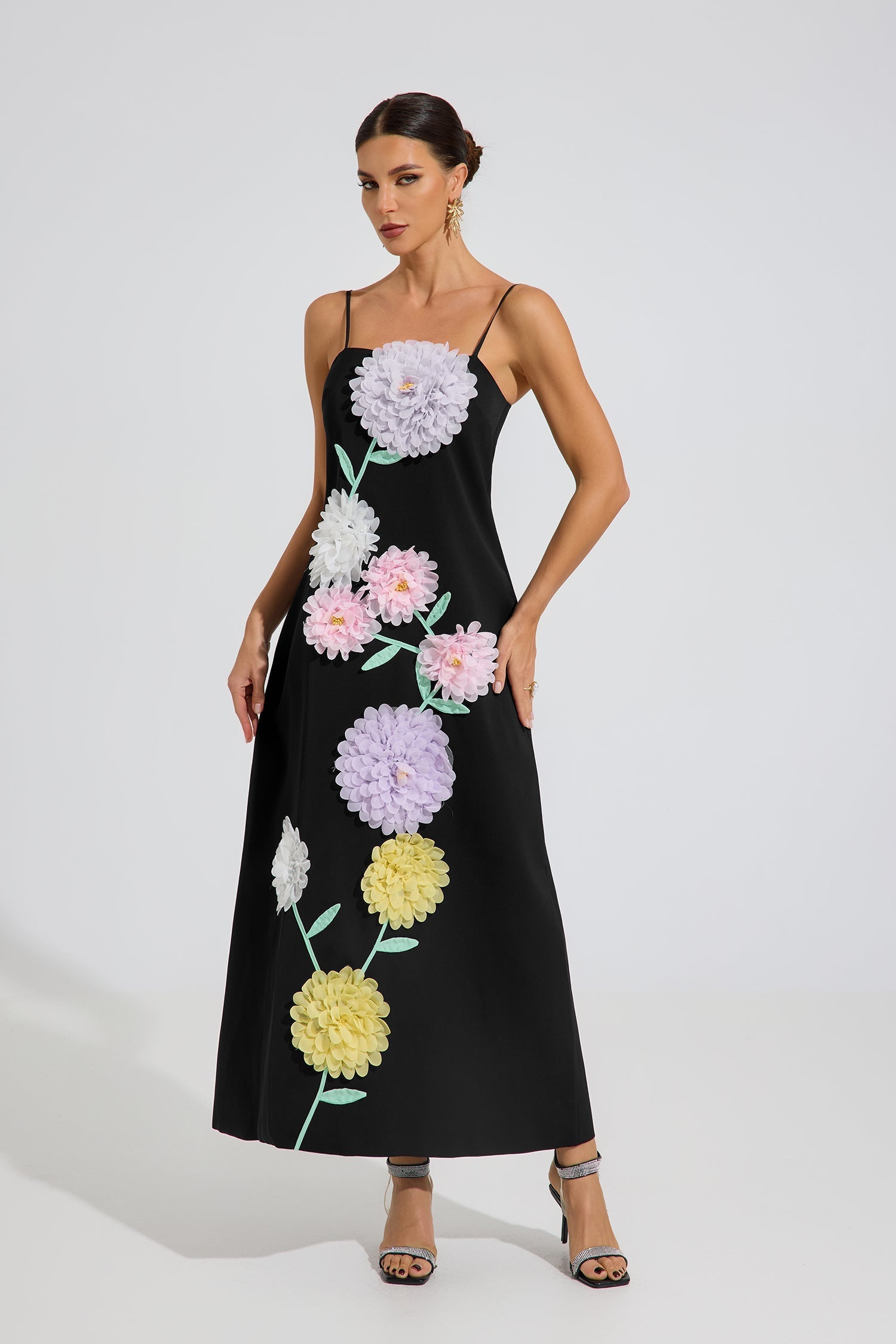 Ashby Bloom Cascade Maxi Elbise
