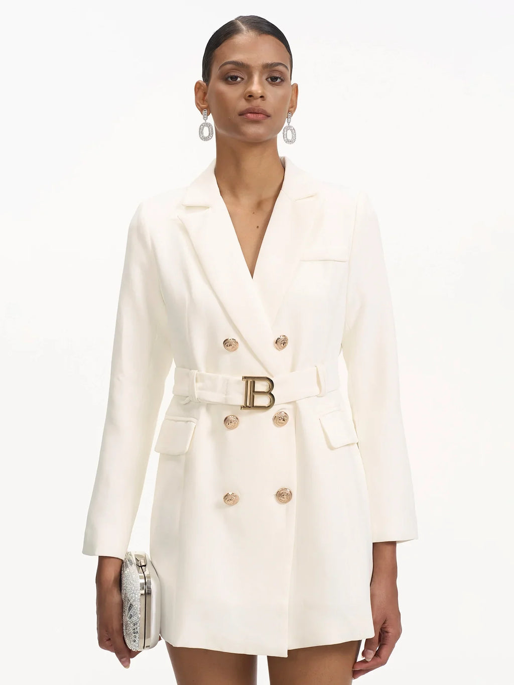 Şık Çift Sıralı Blazer Elbise